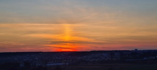 Unusually beautiful sunset mesmerizing in its view.