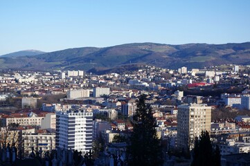 vue sur la ville de Saint-Etienne depuis le parc de Montaud