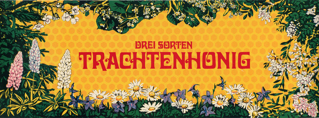 Honey label in formerly East Germany