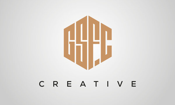 letters GSFC creative polygon hexagon logo victor template
