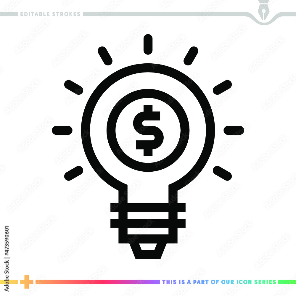 Aufkleber editable line icon of as business method patents customizable black stroke eps vector graphic.