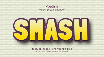 Editable text effect, Smash text effect template