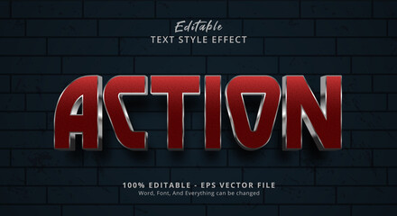 Editable text effect, Action text effect template