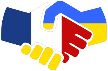 France - Ukraine handshake