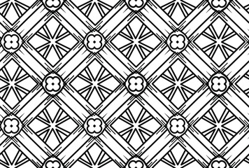 Trendy vector pattern. Modern design for print, textile, paper. Seamless pattern. Monochrome mosaic. Xmas pattern with snowflakes.