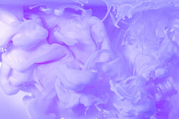 Purple gentle romantic background, abstraction, abstraction macro photography ink in water