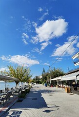 sea beach in menindi village tourist  resort in aitoloakarnania perfecture greece
