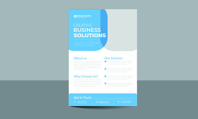 Creative Business flyer design 2022 for grow your business with modern concept and a4 size vector layout template