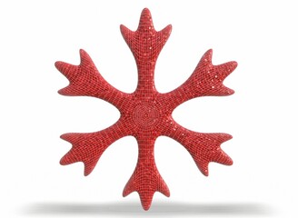 color Snowflake on the white background 3d-rendering
