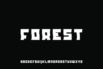 alphabet font vector set