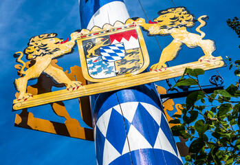 typical maypole in bavaria