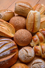 Breads. Assorted types of Brazilian breads. Bakery products.