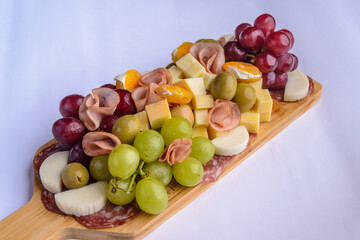 Cold platter on a white background.