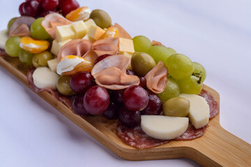 Cold platter on a white background.