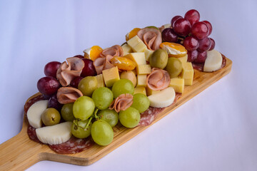 Cold platter on a white background.