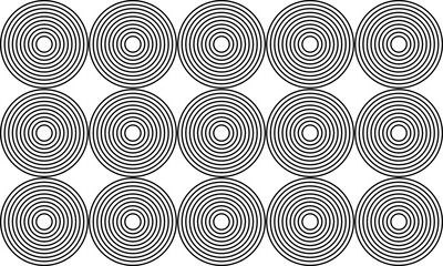 Fototapeta premium Abstract geometric ornament . Black circles on a white background. Vector illustration.