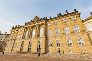 Fototapeta na wymiar Exterior view of the Amalienborg