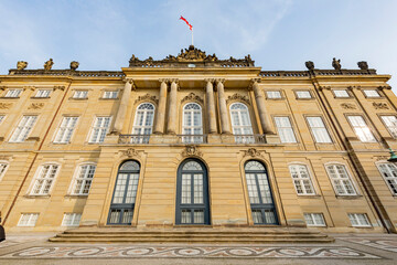 Fototapeta na wymiar Exterior view of the Amalienborg