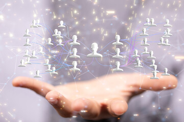 hierarchy connection team group digital