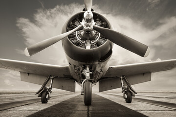historical aircraft on a runway