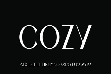 alphabet font vector set