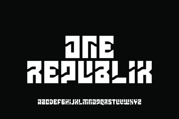 alphabet font vector set