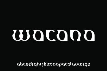 alphabet font vector set