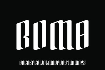 alphabet font vector set