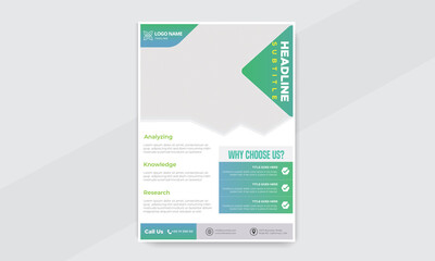 Corporate modern professional business flyer vector template design, presentation, brochure design, cover, annual report, poster, flyer, vector illustration template in A4 size