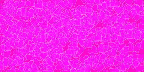 Big set of hearts pink on background for texture abstract vector 
