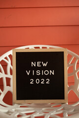 New Vision for the new year 2022 Letter board sign