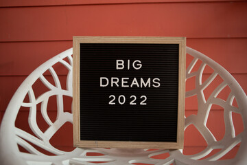 Big dream for the new year 2022 Letterboard sign