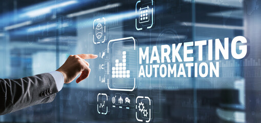 Marketing automation concept. Business Technology Internet and network