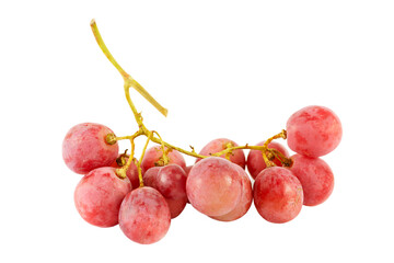 Bunch of grapes isolated on white background.