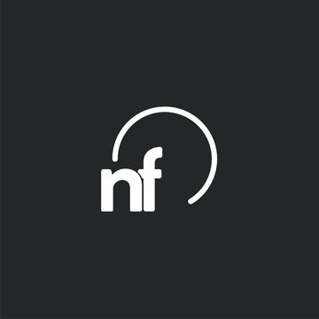 NF initial logo with rounded circle