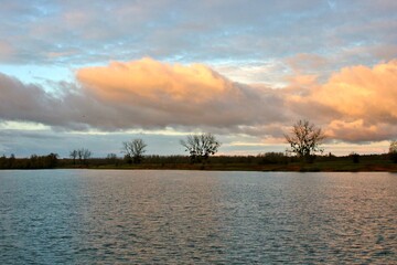 Paysage au bord de la Saône.