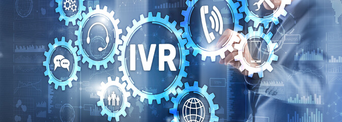 Fototapeta na wymiar IVR Interactive voice response communication concept