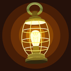 Christmas glowing lamp in a mesh frame.