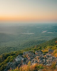 View of the Shenandoah Valley at sunset, from the Blue Ridge Parkway in Virginia