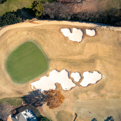 Golf course in the winter