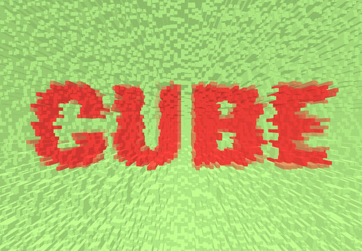Distorted Cube Text Effect