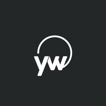 YW initial logo with rounded circle