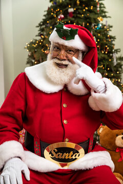 Modern representation of Santa Claus as a Black man.