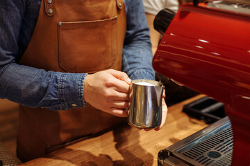 bartender pouring coffee