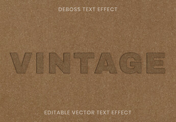 Deboss Text Effect Editable Layout
