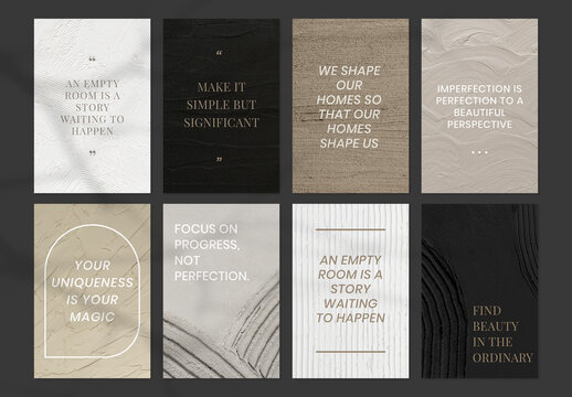Minimal Textured Layout for Social Media