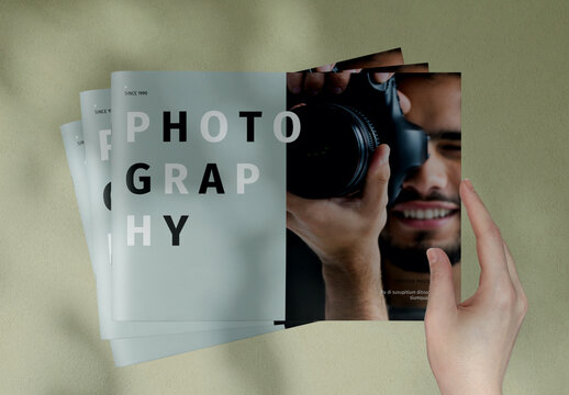 Photography Album Template with Grey Accents
