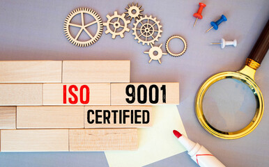 ISO 9001 concept. Quality control and management, iso 9001.