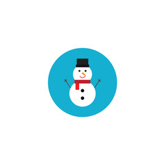 snowman vector icon winter sing