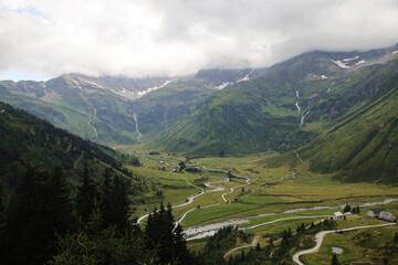 Fototapeta na wymiar Sportgastein in Gasteinertal in the Austrian Alps 